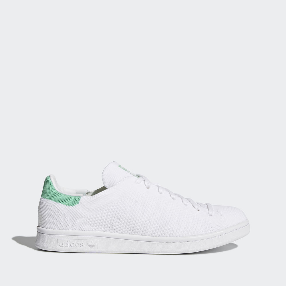 Adidas Stan Smith Primeknit - Originals γυναικεια - Ασπρα/Μαυρα/Γκρι,Μέγεθος: EU 36 – 54 2/3 (691BNV